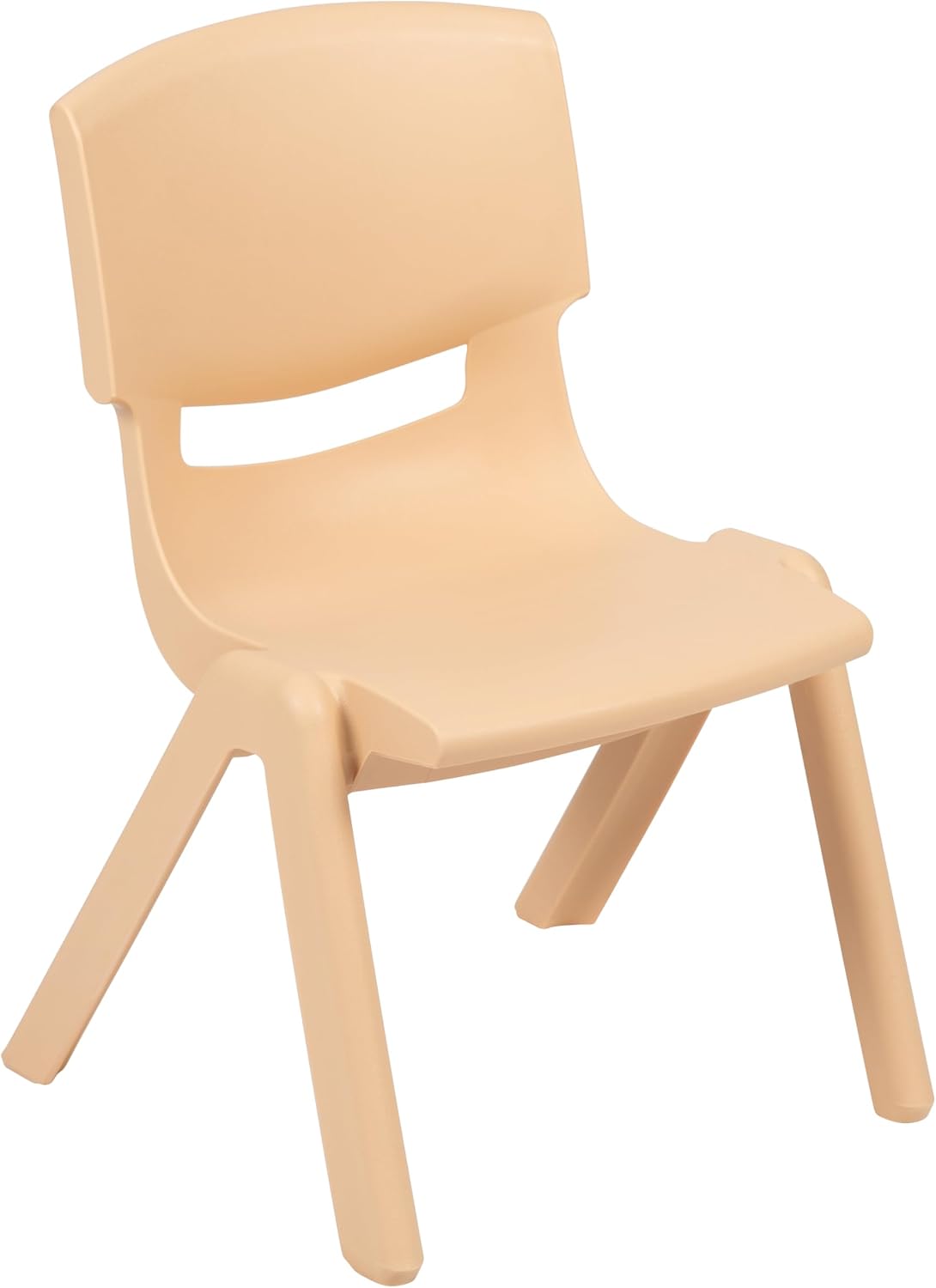 EMMA + OLIVER 23.625' W x 47.25' L Rectangle Natural Plastic Activity Table Set with 6 Chairs