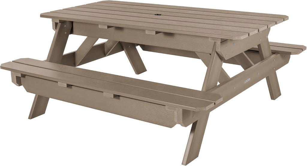 Highwood Hometown Picnic Table, 6 Foot, Woodland Brown