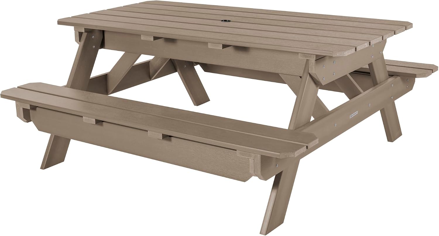 Highwood Hometown Picnic Table, 6 Foot, Woodland Brown