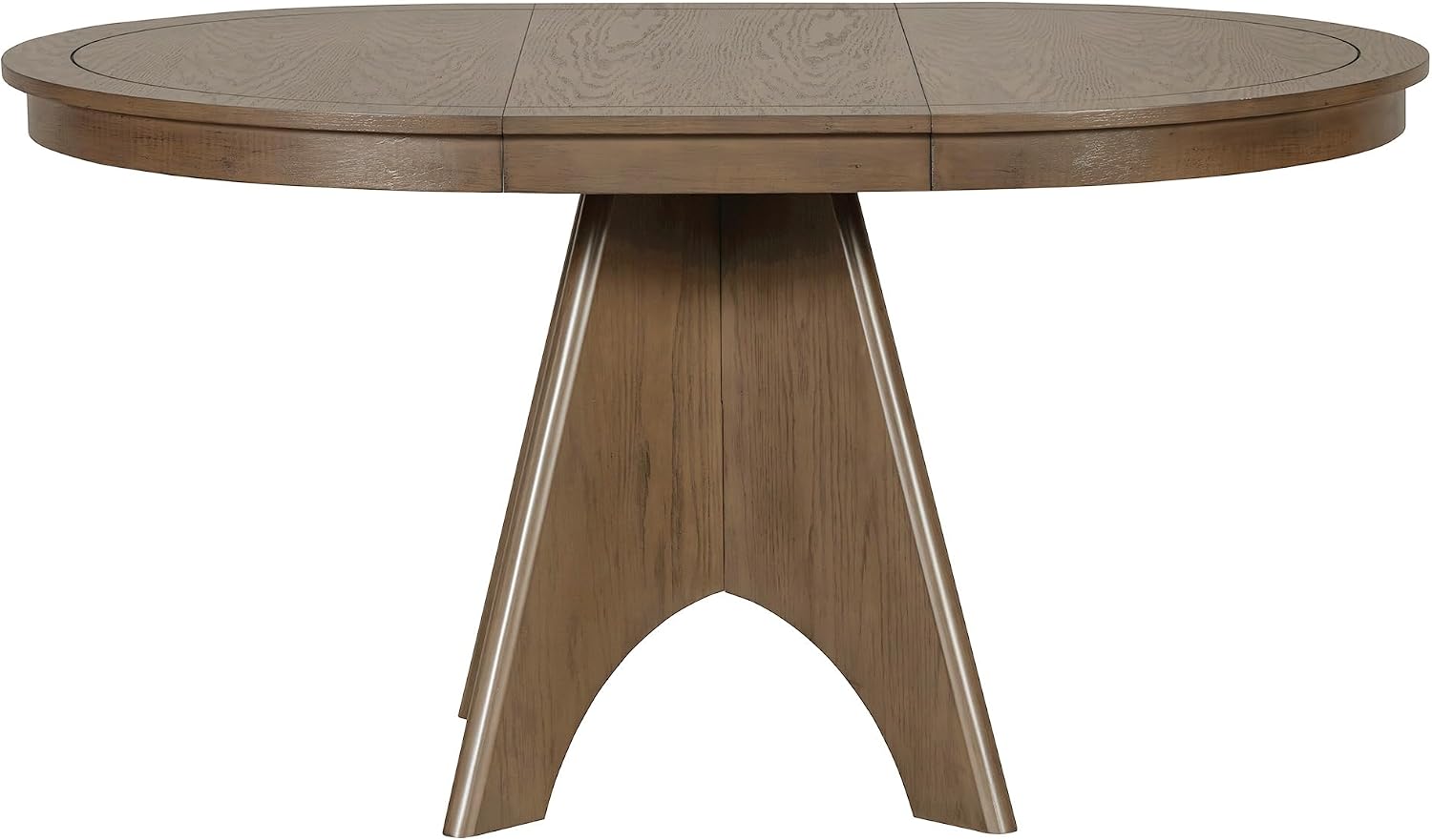 LUMISOL 42'-58' Extendable Round Dining Table for 4-6, Farmhouse Kitchen Table with Distressed Finish and Sturdy Crossed Legs, Wood Dinner Tables for Kitchen, Dining Room, Espresso