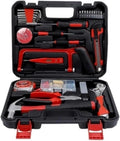 Expansion Screw Tool Box, Multi - Function Hand Tool Set With Screwdriver, Plier, Hammer - Woodworking & Electric Tool Case(RED65 22pcs)