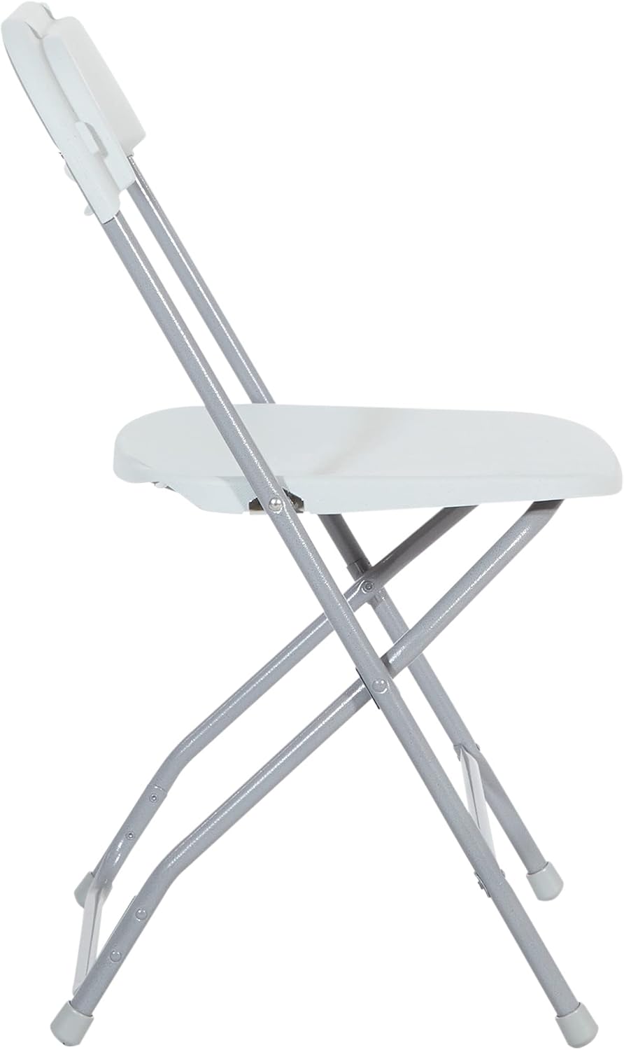 Office Star Resin 5-Piece Folding Square Table and Chair Set, Light Grey