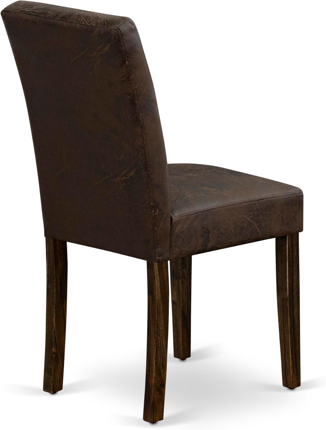 East West Furniture LAAS9-07-T25 9 Piece Table Set Consists A Wood Dining Table and 8 Black Textured Polyester Fabric Parson Dining Chairs, Distressed Jacobean