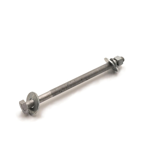 1/2'-13 x 18 Hot Dipped Galvanized Hex Bolt Kit (20 Sets) w/ 40 Flat washers, 20 Nuts, 20 Split Lock washers. Grade A307, 6' Thread, by Fastener Depot