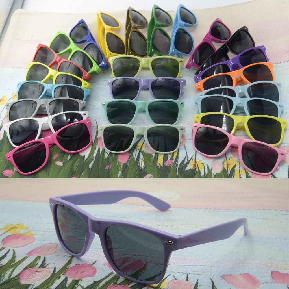 Personalized Sunglasses Bulk Party Favors Adult Gifts Custom Wedding/Bachelor/Birthday/Bridal/Groomman/Company Personalized Party Sunglasses Gifts for Guests (120PC Dark Blue)