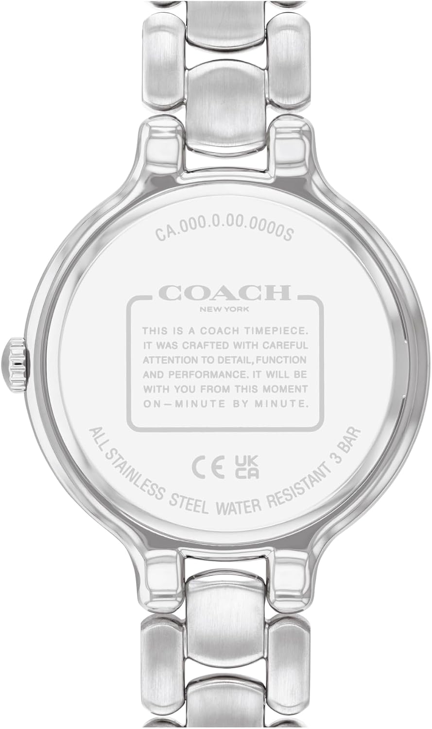 Coach Chelsea Women's 2H Quartz Watch - 36mm Stainless Steel Bracelet - Crystal-Set Bezel with Floral Design - Premium Fashion Timepiece - Gift for Her