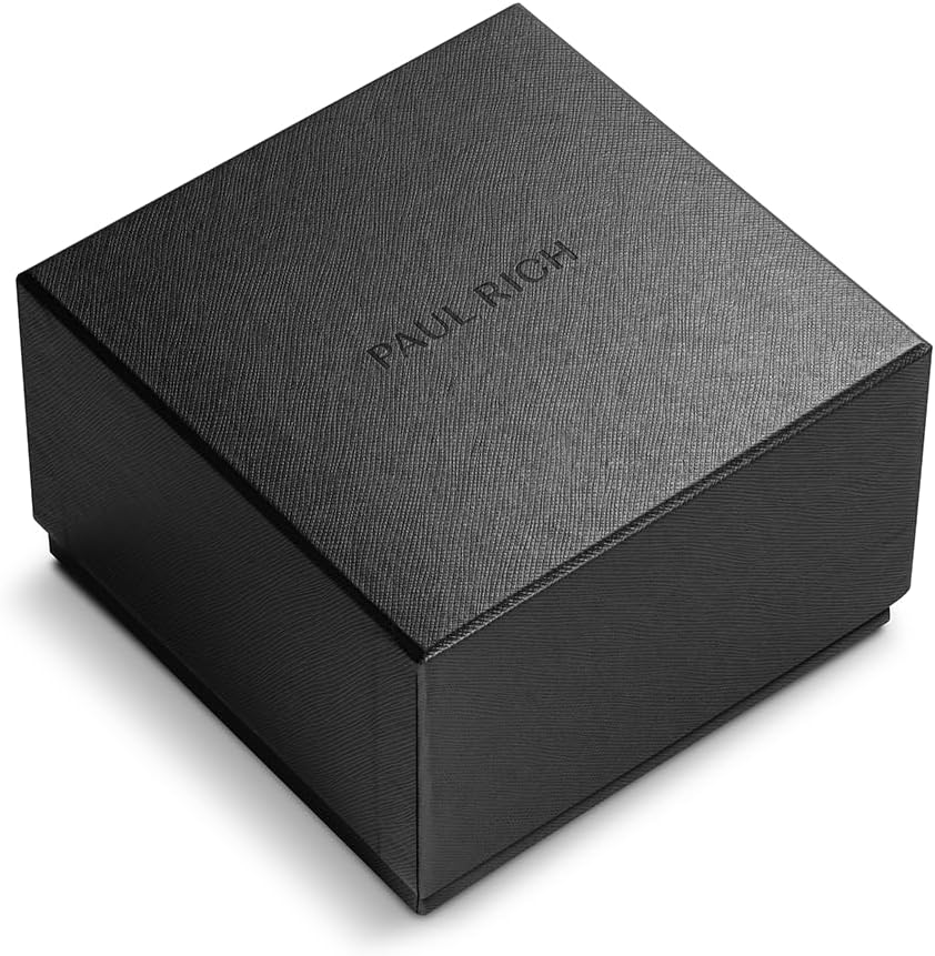 Paul Rich Men's Luxury Stainless Steel Watch - Rugged & Stylish Timepiece for Business, Gift, or Graduation - Fancy Analog Water Resistant Wrist Watch for Him - Frosted Star Dust II Arabic Dial