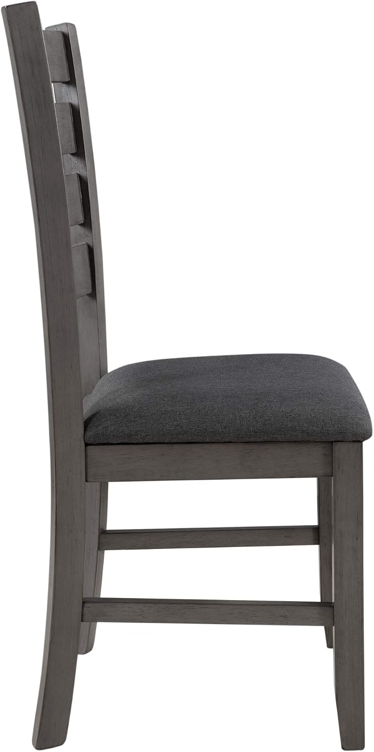 Harper & Bright Designs 6 Pieces Wooden Dining Table Set, Rectangle Table and 4 Chairs with Bench with Cushion, Kitchen Table Chairs Set for 6 Persons, Dining Room Set (Gray)