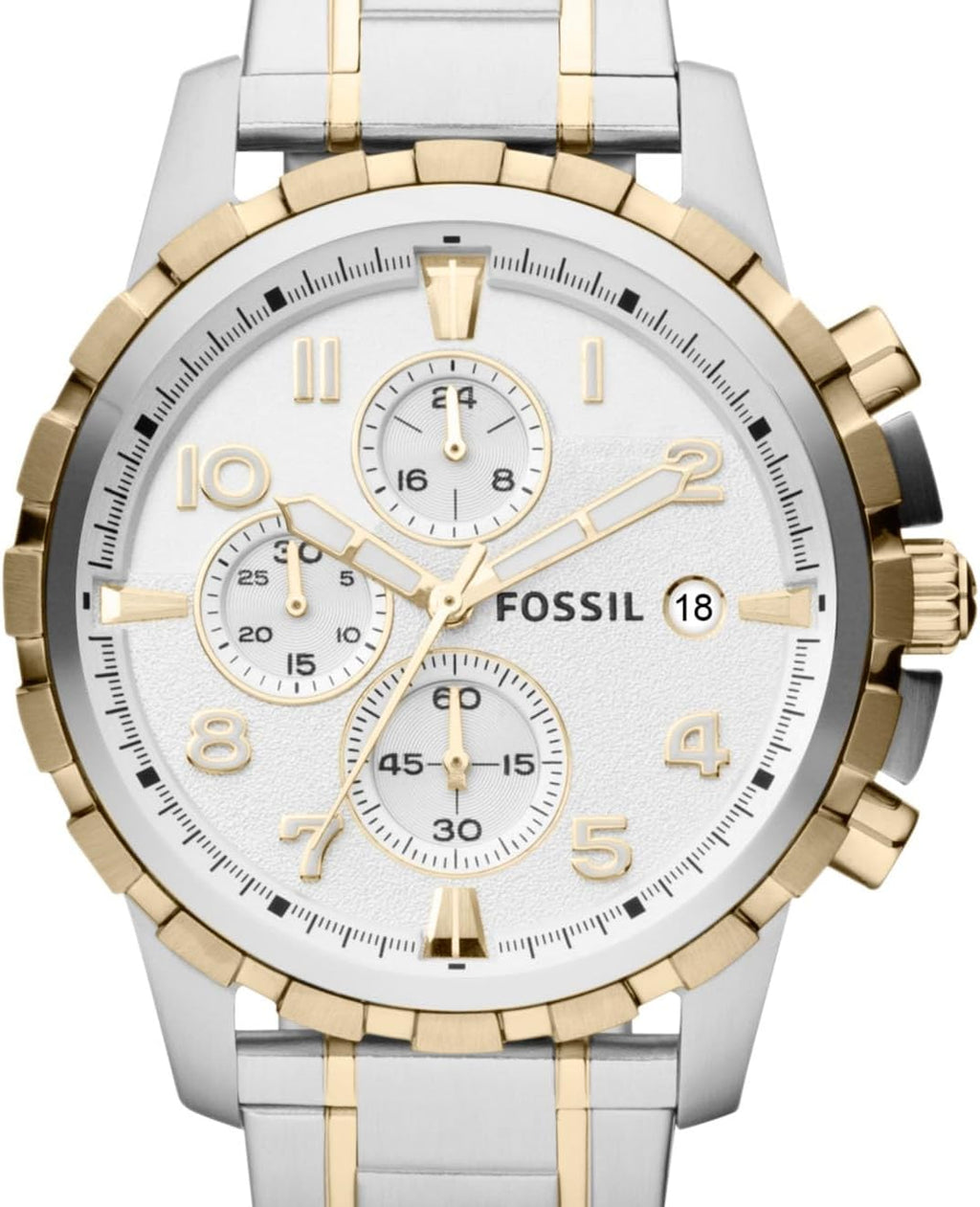Fossil Men's Watch, Dean Quartz Stainless Steel Chronograph Watch for Men