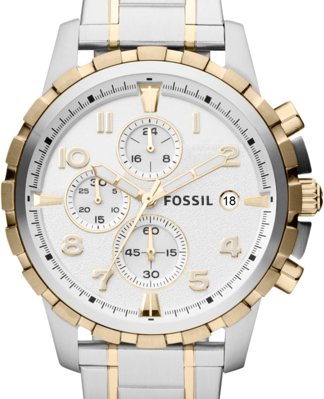 Fossil Men's Watch, Dean Quartz Stainless Steel Chronograph Watch for Men