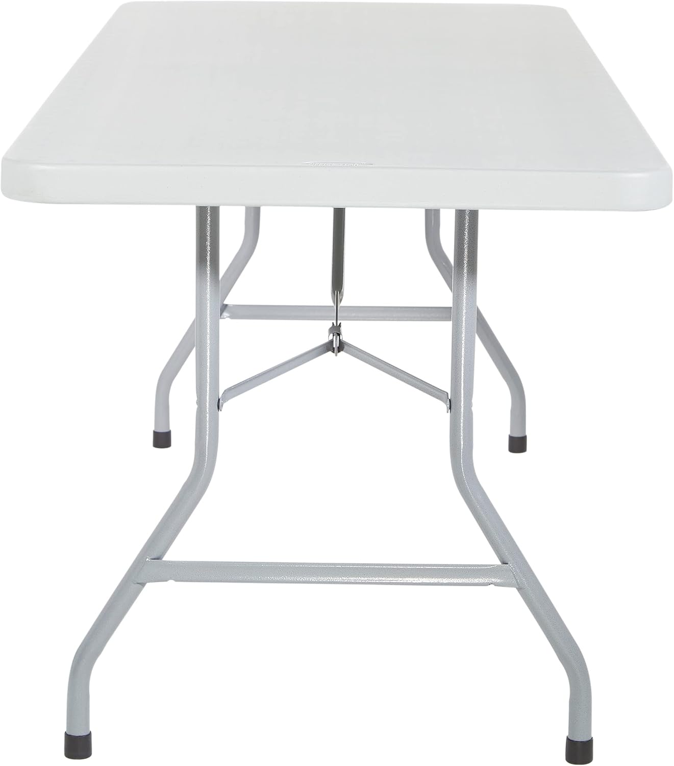 Office Star Resin Multipurpose Rectangle Folding Table for Indoor or Outdoor Use, 6 Feet Light Gray
