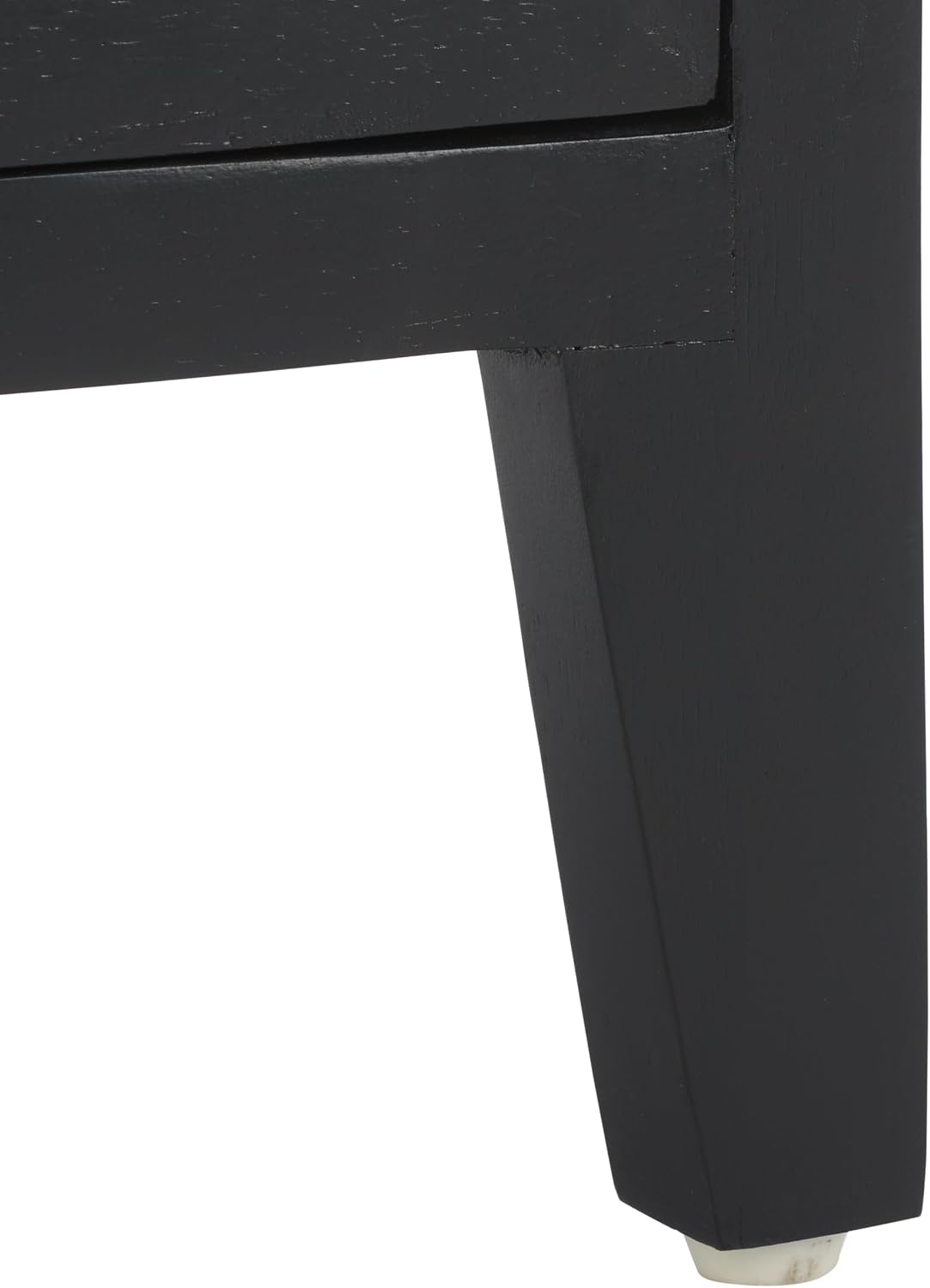 SAFAVIEH Furniture - Thea 1-Door Carved Nightstand - Black - Mango Wood - Artisan Global Design - Ideal for Bedroom, 20' W x 14' D x 26' H - Fully Assembled (NST5300D)