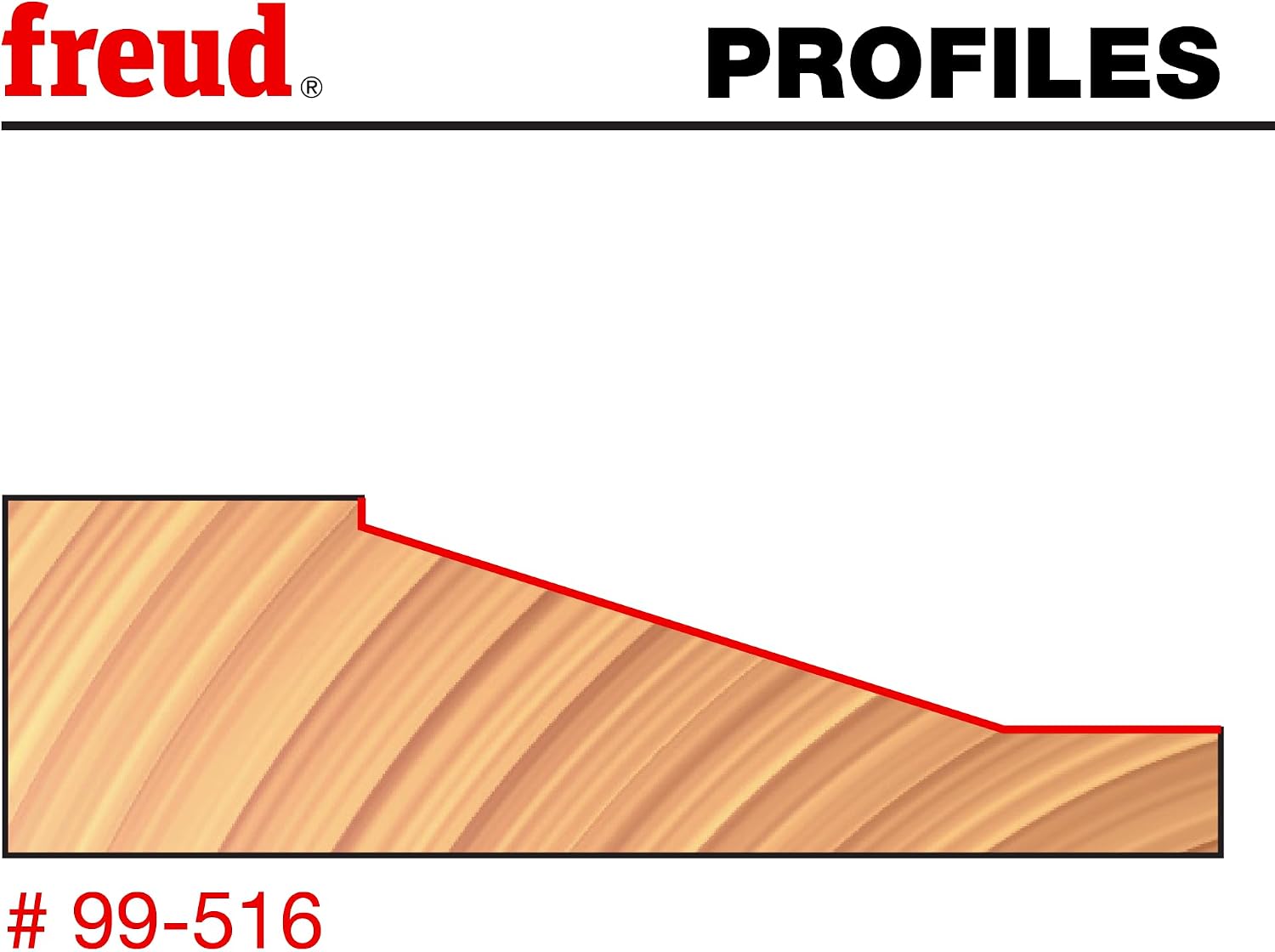 Freud 99-516: 3-1/2' (dia.) Raised Panel Bit with 1/2' shank, 1/2' carbide height