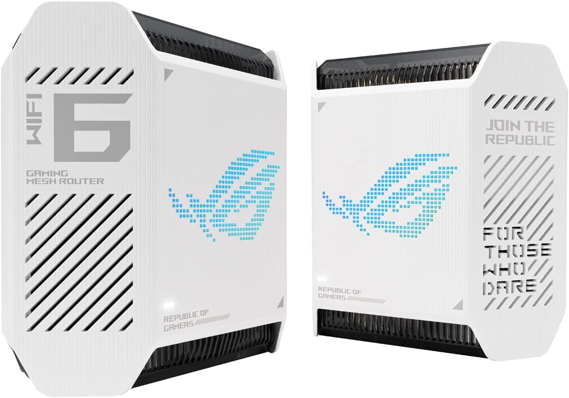 Asus Rog Rapture Gt6 (W-2-Pk) Tri-Band (2.4 Ghz / 5 Ghz / 5, W128282151 (Tri-Band (2.4 Ghz / 5 Ghz / 5 Ghz) Wi-Fi 6 (802.11Ax) White 4 Internal)