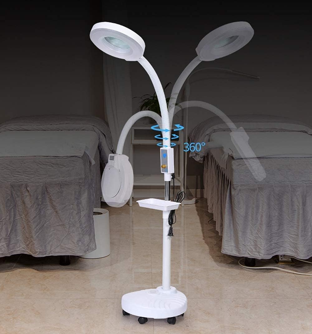 Magnifying Glass,Magnifier Magnifying Magnifier Lamp 360° Rotatable Floor Standing Magnifying Lamp with 8X Light Salon Spa Beauty Tattoo