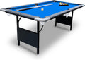 Hathaway Fairmont Folding Pool Table for Family & Home Use Includes Full Set of Billiard Balls, Cues, Chalk, Triangle and Carrying Bag, Portable Space-Saving Table