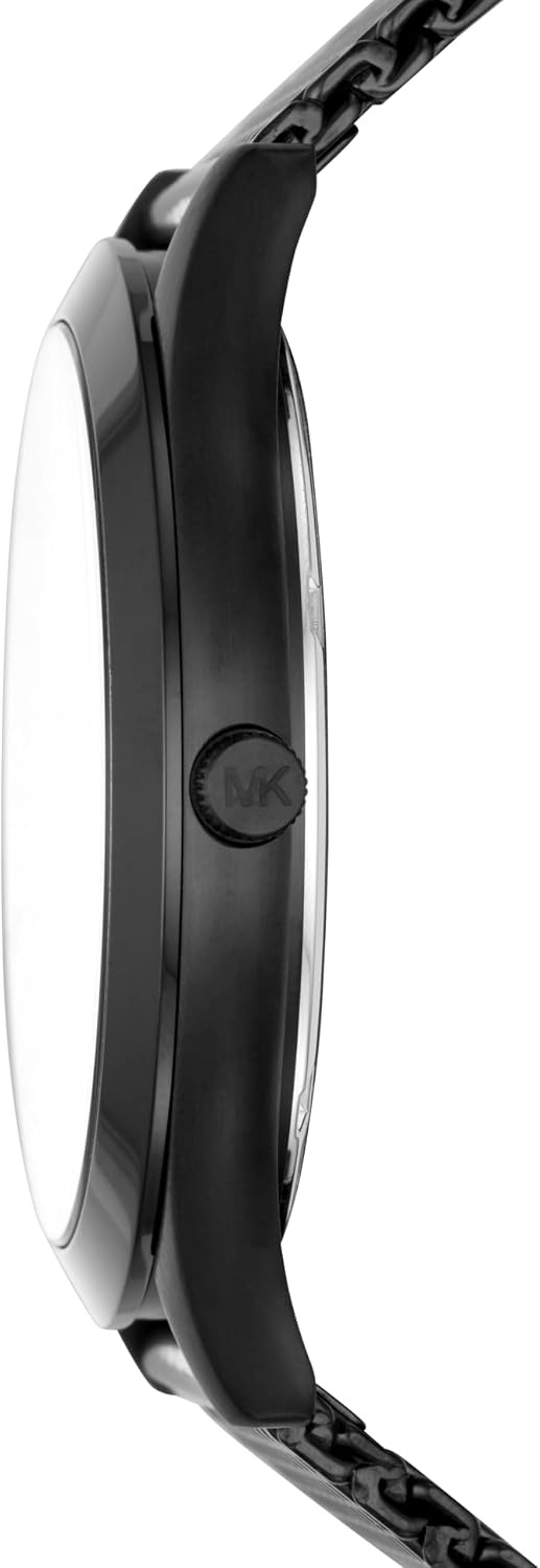 Michael Kors MK9122 - Slim Runway Three-Hand Beige Gold-Tone Stainless Steel Watch