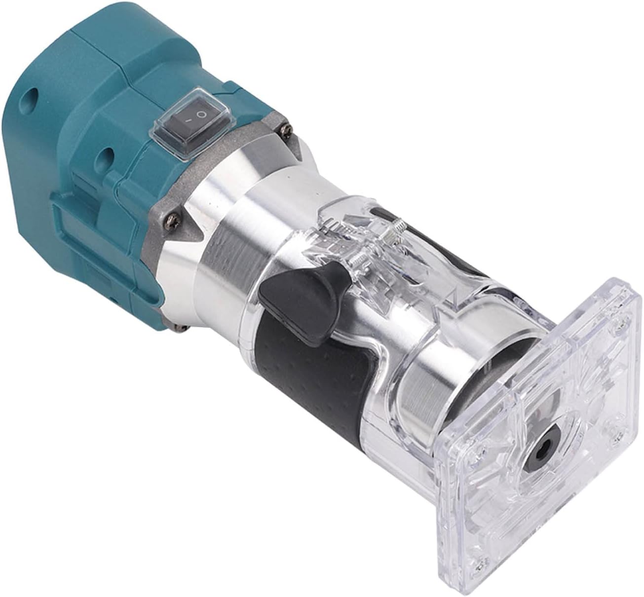 Cordless Woodworking Trimmer, Brushless 18V Lithium Ion Battery Wood Trimming Machine Router, 6 Gears Speed Adjustable from 10000 to 30000 RPM, with Quick Locking Sys