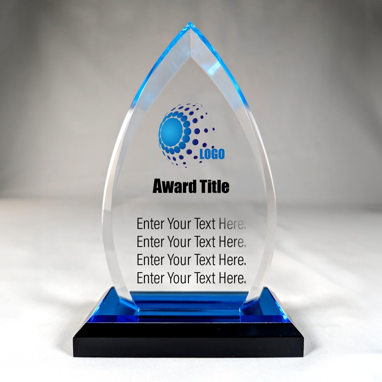 Custom Blue Spear Acrylic Award - Recognition Acrylic Trophy for Employee Appreciation, Work Gifts, Employee Gifts, Thank You for Your Service, Co-Worker Recognition
