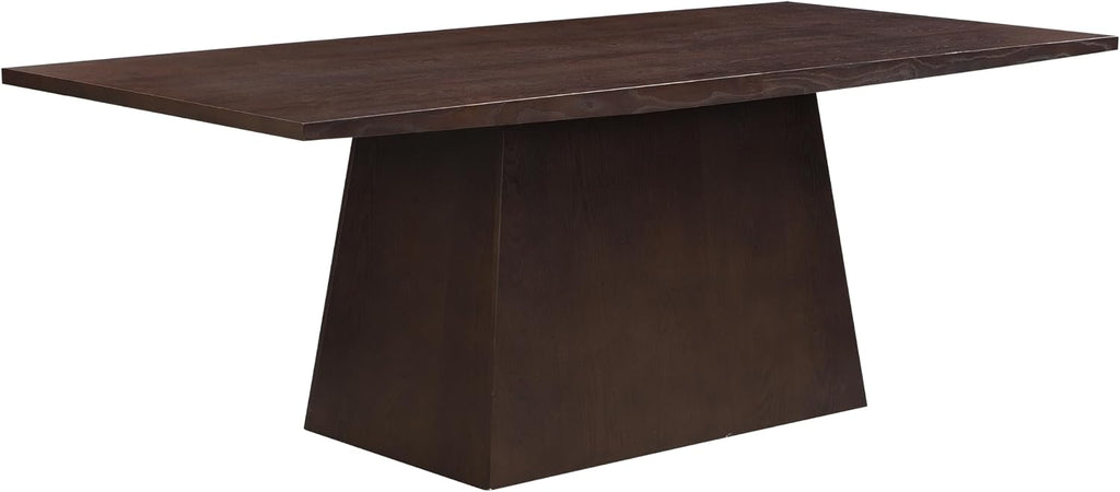 Christopher Knight Home Coadz 82 inch Wooden Dining Table, Modern Rectangular Kitchen Dinner Table for 6-8 People, Pedestal Wooden Dining Furniture for Kitchen Office Conference Room, Espresso Brown
