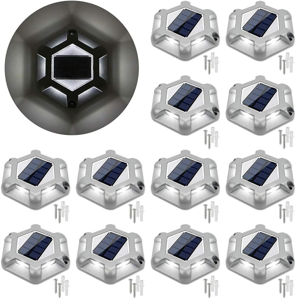 VOLISUN 24 Pack, Solar Driveway Dock Deck Lights