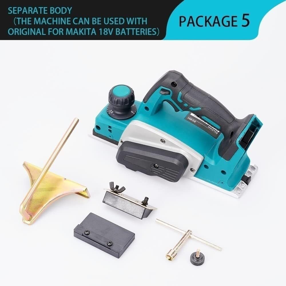 Cordless Electric Planer, 15000rpm Electric Router Trimmer With Wrench Wood Cutting Machine Woodworking Tool(Without Battery)