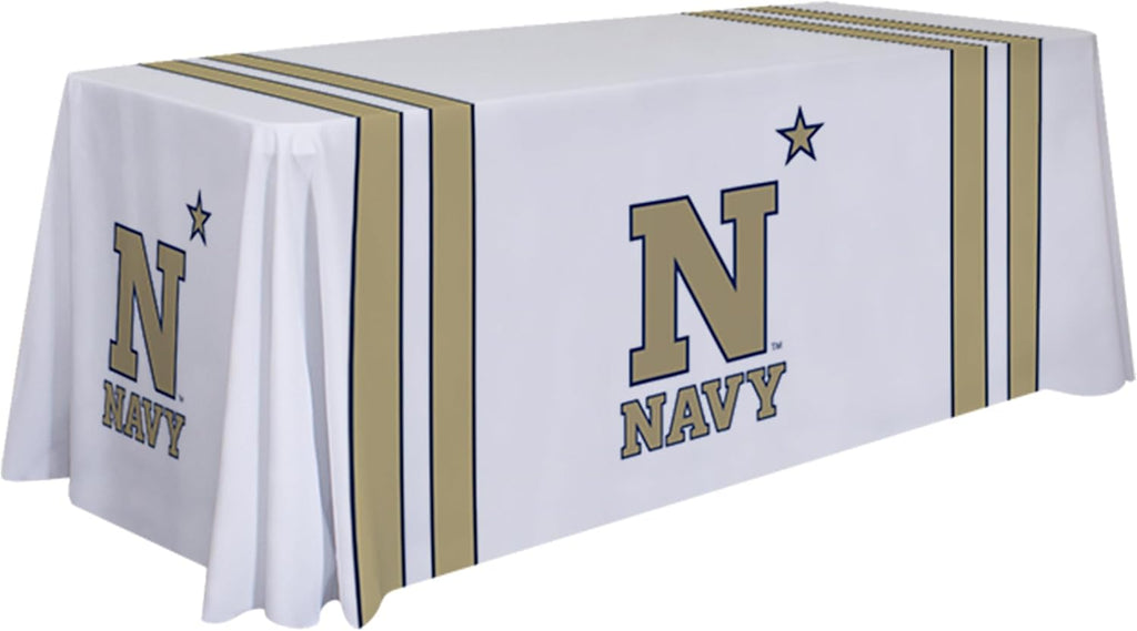 Victory Corps Navy Midshipmen College Sports Printed Table Throw - NCAA Licensed - Polyester - School Tablecloth (Navy Blue, Gold) (6' Draped)