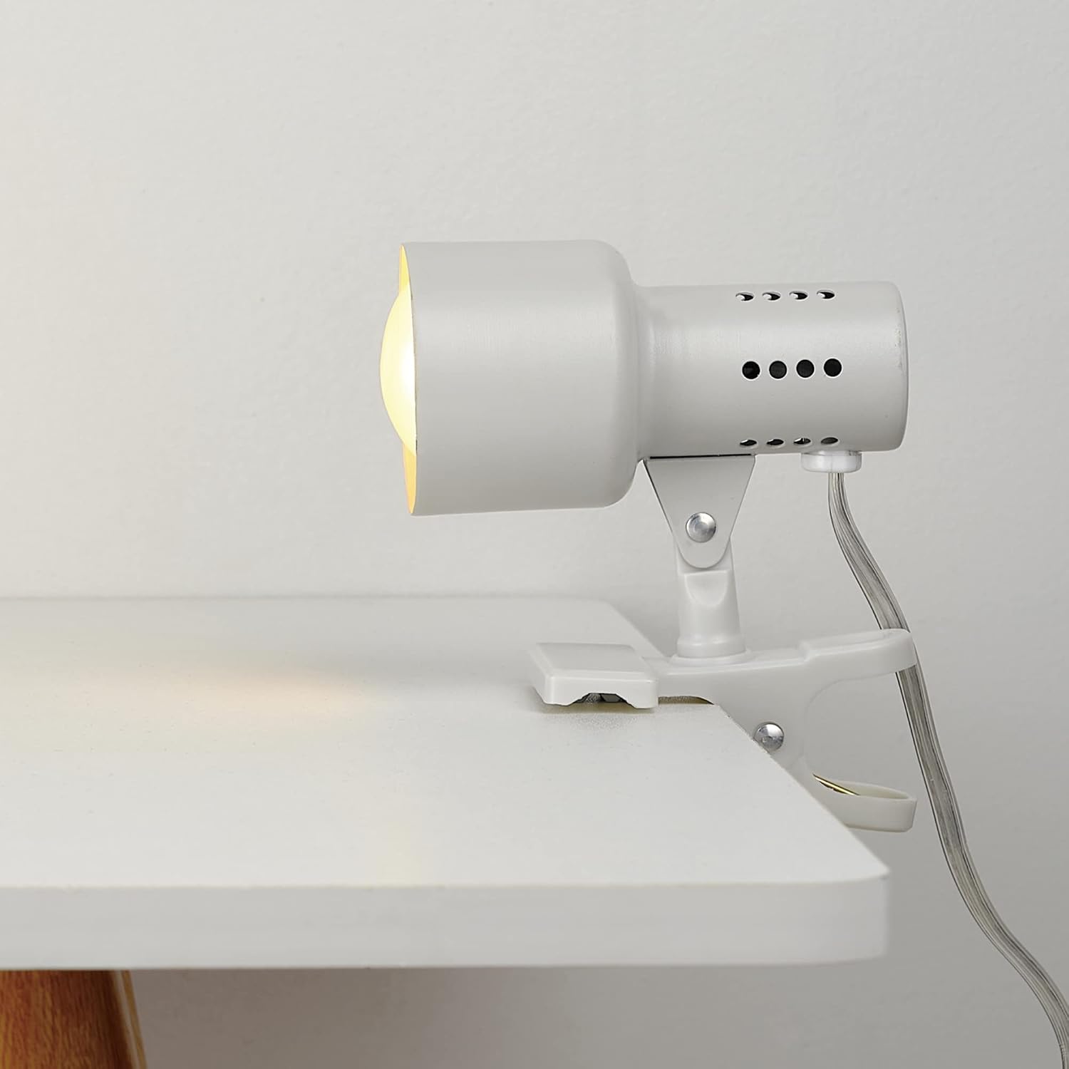 31.5' Multi-Joint Desk Lamp with Metal Clamp, Black, On/Off Rotary Switch on Shade, Partially Adjustable Swing Arm, Home Essentials, Reading Light, Office Décor
