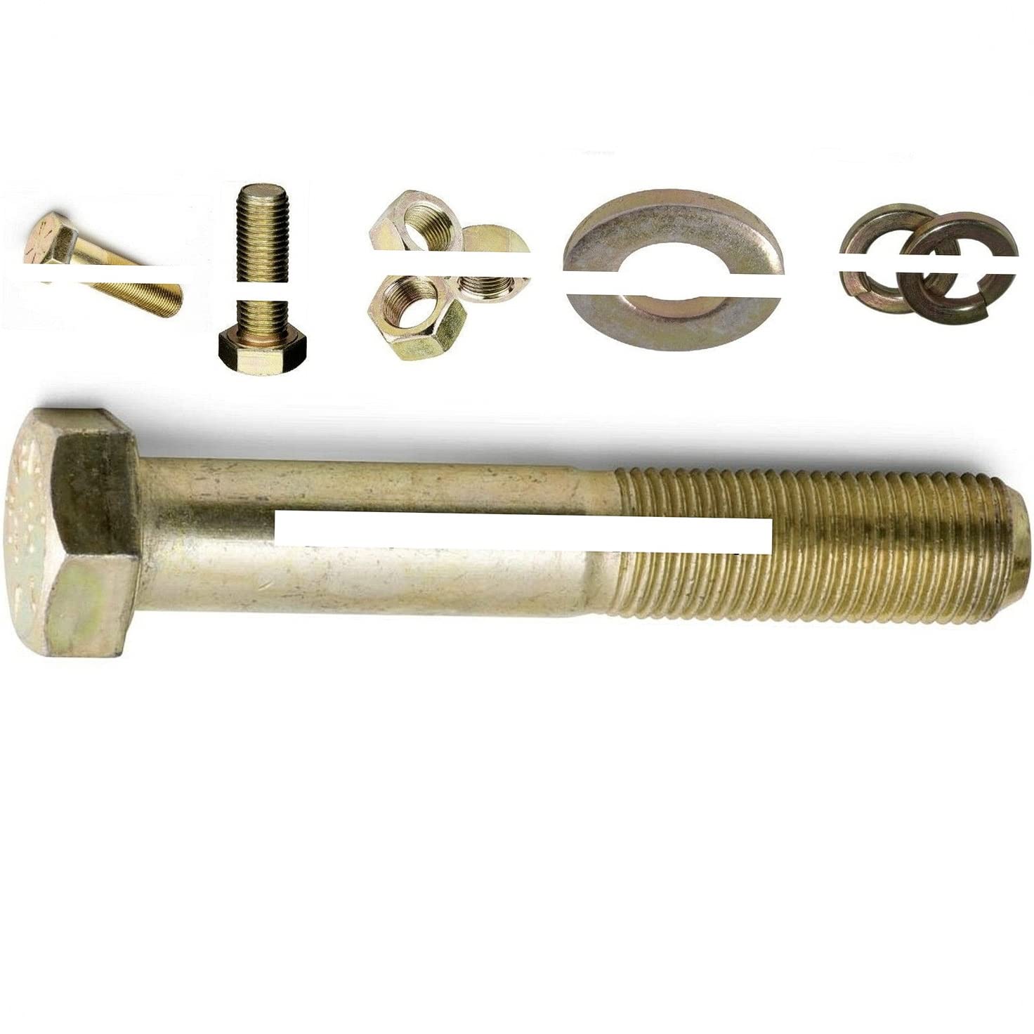 Grade 8 SAE Bolt Nut & Washer Lock Washer Assortment Kit 2992 Pieces Fine Thread Multi-Purpose Comprehensive Hardware Fastener Assortment Kit Cit00555Riv