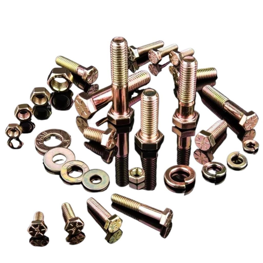Nut & Bolt Sets Grade 8 Heavy Duty Bolt Kit(523pcs Gold)