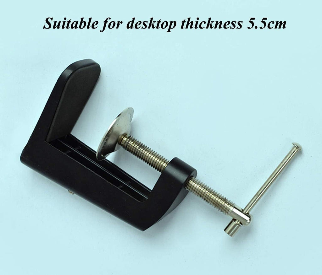 Desk Lamps Metal with Clip, Adjustable Reading Clamp Light with Long arm, Study Book Lamp for Work Office, with Cable and Switch, E27,Black