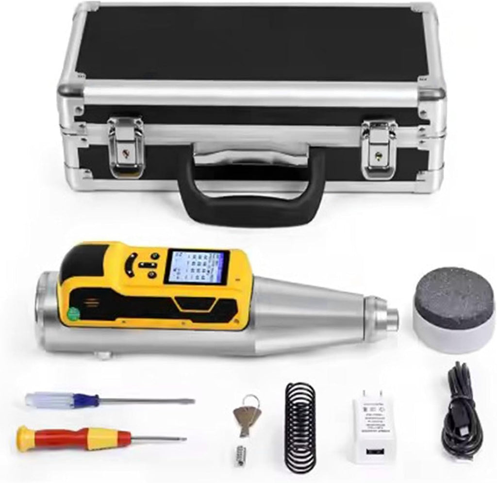 Concrete Rebound Hammer Concrete Rebound Hammer Tester Concrete Hammer Tester Portable Resiliometer Test Meter Tool Concrete Tester Test Scope of 10-60Mpa (1450-8702psi)