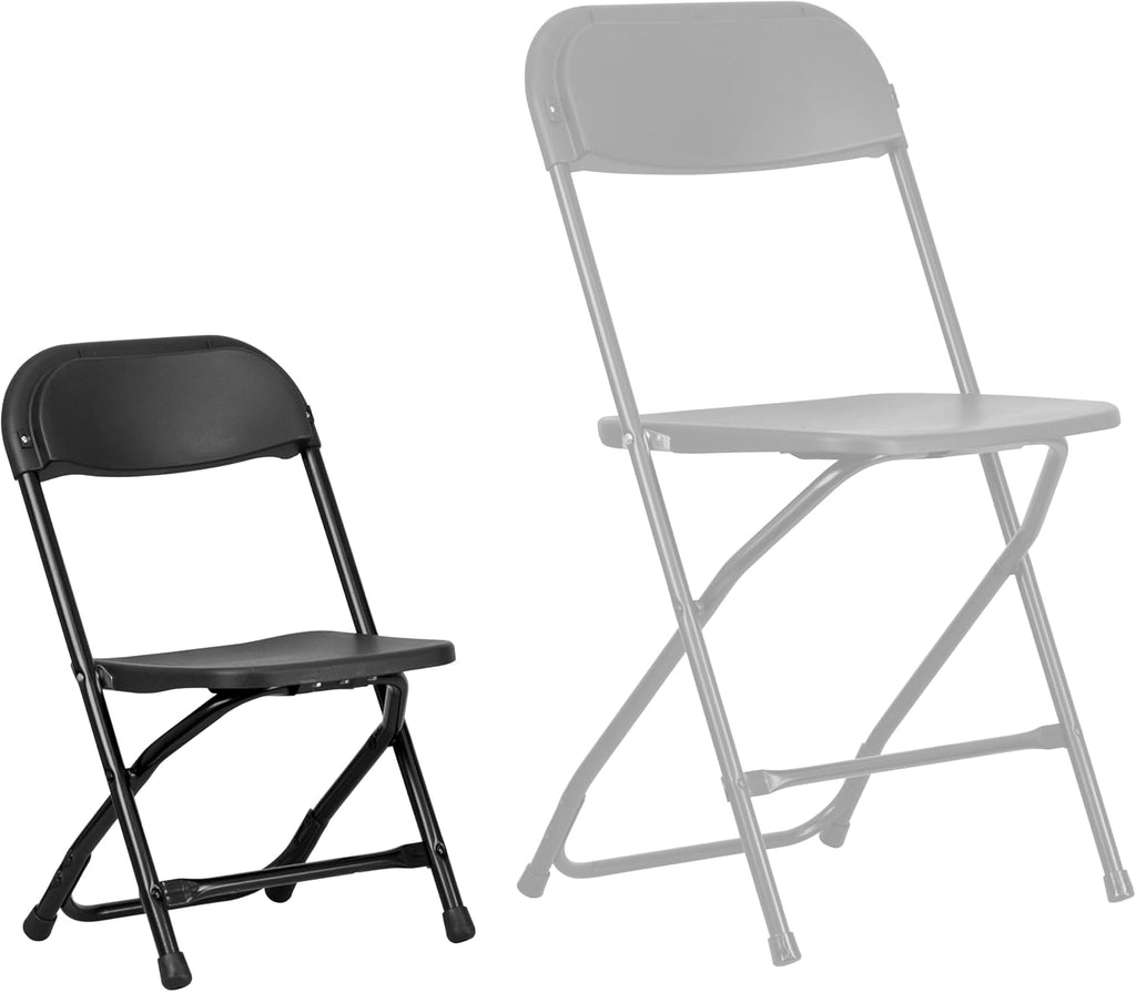 Flash Furniture Timmy 10 Pack Kids Black Plastic Folding Chair