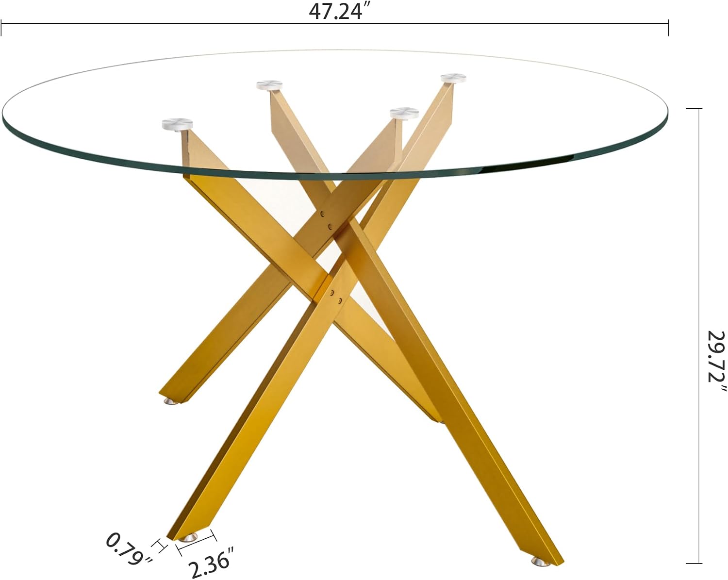 HomVent 3 Piece Round Glass Dining Table Set, Tempered Glass Dinner Table Set for 2 Kitchen Table Set with 2 Velvet Upholstered Chairs for Kitchen Dining Room