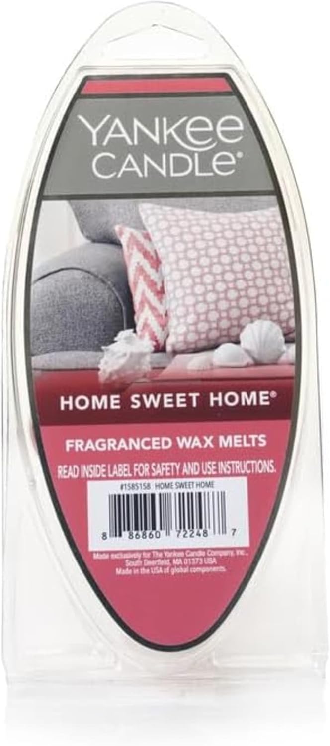 Yankee Candle Home Sweet Home Wax Melts Ideal for Use in All Wax Warmers Perfect for DIY Candle Making,6 Count (Pack of 36)