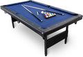 Hathaway Fairmont Folding Pool Table for Family & Home Use Includes Full Set of Billiard Balls, Cues, Chalk, Triangle and Carrying Bag, Portable Space-Saving Table