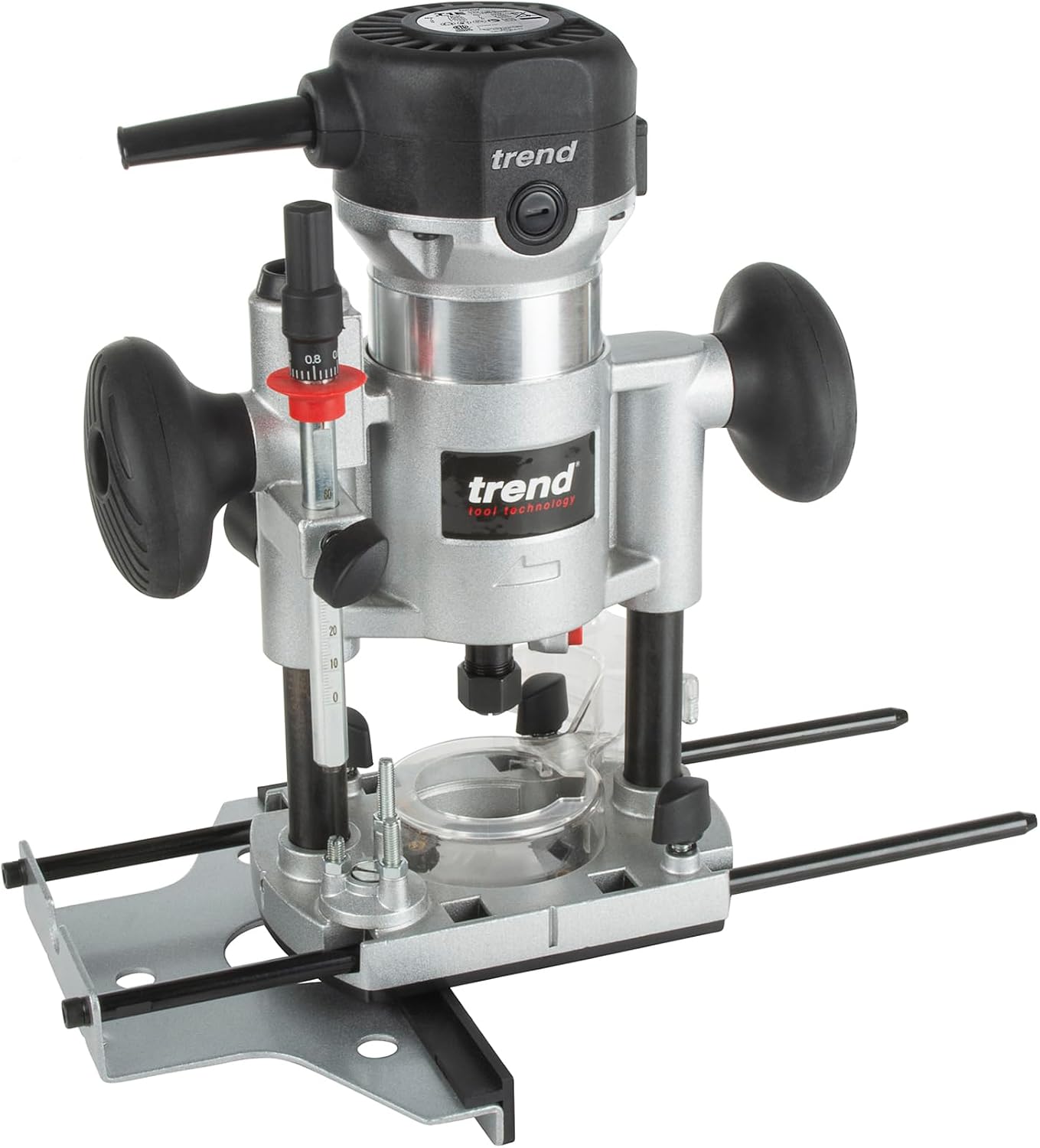 Trend T1 Dual-Base Trim & Plunge Router, 1/4 Inch Collet, 5.5A, 120V, Compact Precision Cutting Woodworking Power Tool, U*T1EPS