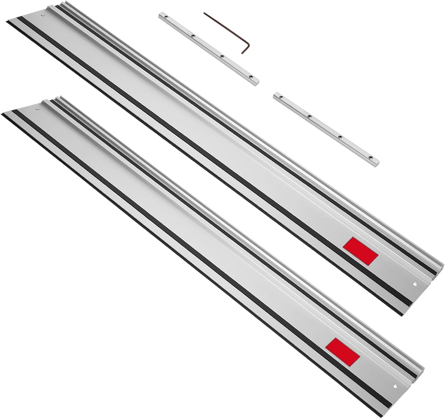110in Track Saw Guide Rail Compatible with Milwaukee Track Saw, 55'*2 Replacement for Milwaukee Guide Rail, Perfect Fit for Milwaukee Track Saw and Woodworking Longer Cuts, 2 Year Warranty