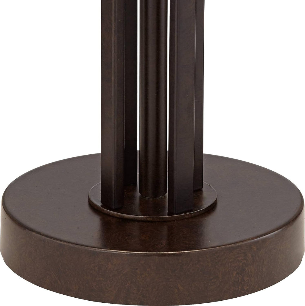 Franklin Iron Works Andes 27 1/2' Tall Industrial Rustic Modern Table Lamps Set of 2 Pull Chain Brown Oil Rubbed Bronze Finish Metal Double Shade Living Room Bedroom Bedside Nightstand House Office