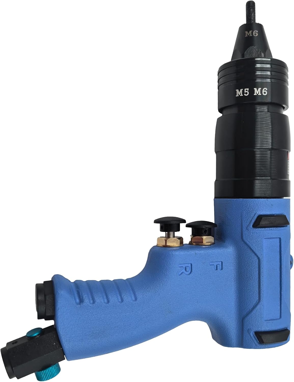 Air Rivet Nut Tool Kit, Pneumatic Pull Nut Setter with M5, M6 Mandrels for Sheet Metal Fastening Threaded Insert Installation