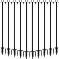 NUERPO 10 Pack String Light Poles,Metal Poles for Hanging Outdoor Light Strings,10 Pack 10 FT Light Poles Stand for Outside Garden,Patio,Wedding,Backyard,Deck,Party