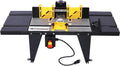 Electric Benchtop Router Table, Heavy-Duty Woodworking Tool with Steel Stands & Aluminum Milled Table, Workbench for Precision Woodworking Tasks