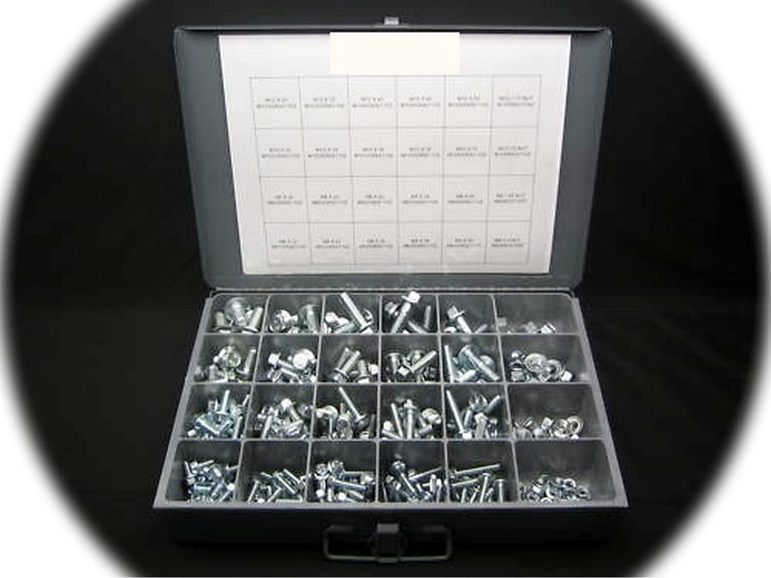 Metric Flange Bolt Assortment M6, M8, M10, M12 with Nuts Grade 10.9 Hardware Fastener Kit Set RV8981S