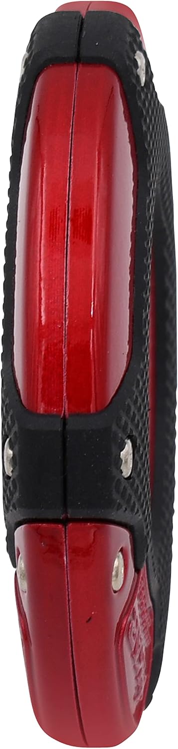 XIKAR Enso Cigar Cutter, Synchronized Double-Guillotine Stainless Steel Blades, Planetary Gear System, Red