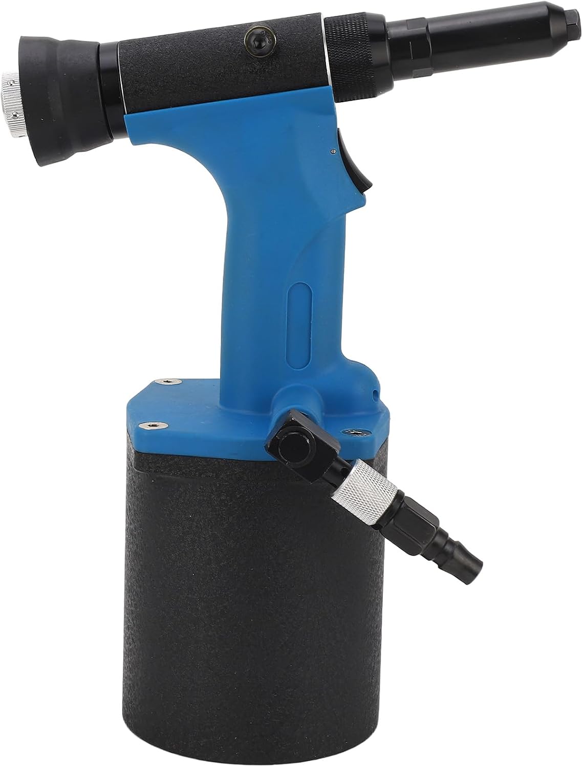 Air Rivet Nut Gun, Alloy Steel Body Pneumatic Rivet Gun 1/4 Inch Intake Metal Sheet Pipe for 5/32 Inch 3/16 Inch 1/4