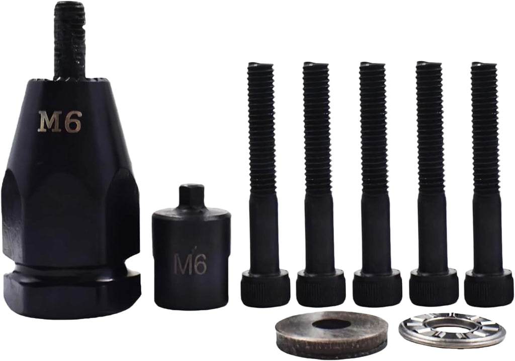 Air Rivet Nut Tool Kit, Pneumatic Pull Nut Setter with M6, M8 Mandrels for Sheet Metal Fastening Threaded Insert Installation