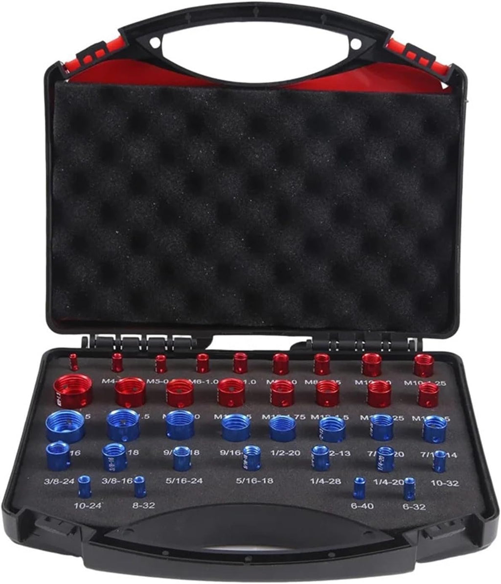 VARNOK Nut and Bolt Thread Checker A96I - Nut and Bolt Thread Checker and Metric Nut and Bolt Identification Gauge Set, 36 Male/Female Nut and Bolt Size Gauges