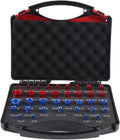 VARNOK Nut and Bolt Thread Checker A96I - Nut and Bolt Thread Checker and Metric Nut and Bolt Identification Gauge Set, 36 Male/Female Nut and Bolt Size Gauges