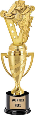 Crown Awards Go Kart Trophy, 14' Gold Cup Go Kart Trophies, Enter Your Own Engraving