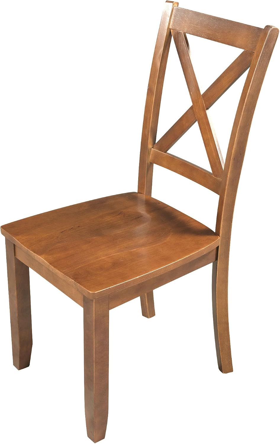 LUMISOL Farmhouse 3-Piece Drop Leaf Dining Table Set with 2 X-Back Chairs, Space-Saving Wood Table and 2 Chairs, Extendable Kitchen Table Set, Walnut